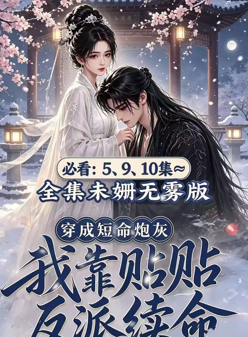 穿书炮灰反派续命题材AI漫剧黄果版，穿成短命炮灰我靠贴贴反派续命去雾版全集免费看